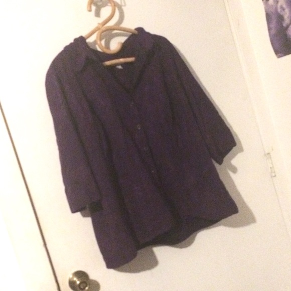 croft & barrow Tops - Purple Button Up